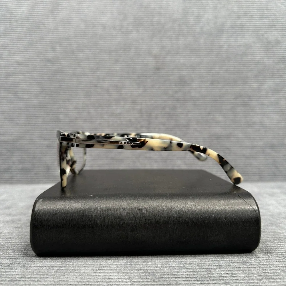 Prada VPR 10R Black Tortoise Shell Cat Eye Eyeglass Frames 53-17-140 Italy Y2k